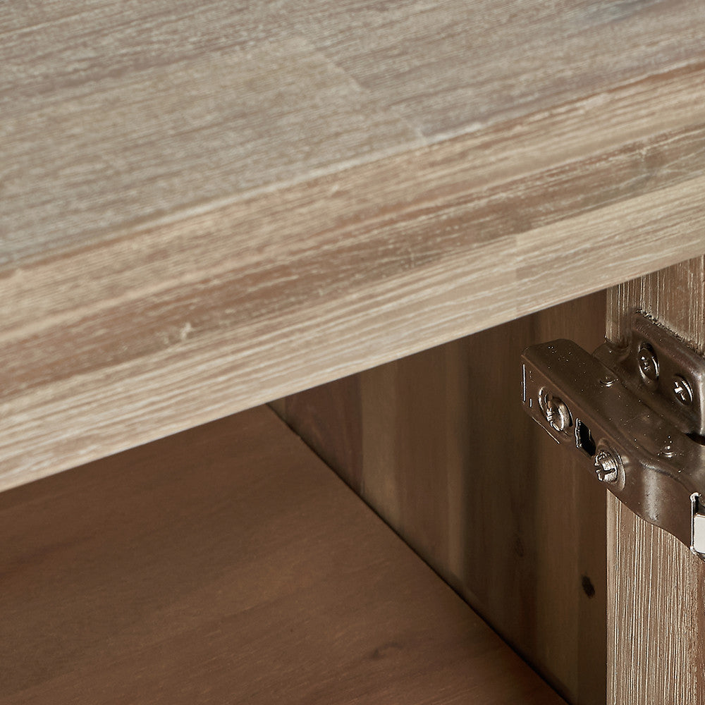 Marca Sand Wash Acacia Wood & Black Metal Sideboard